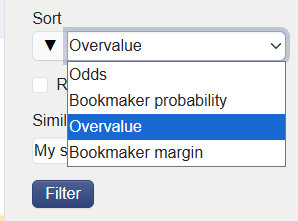 similar Bets Sorting